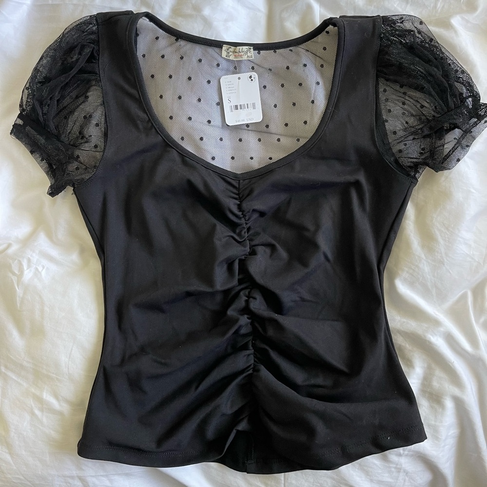 NWT free people cinched blouse